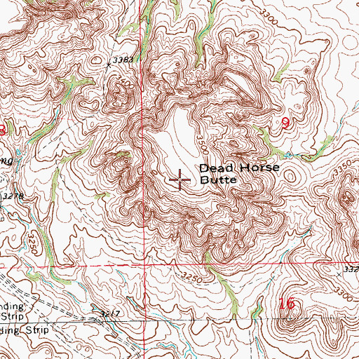 Topographic Map of Dead Horse Butte, SD