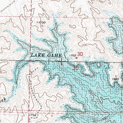 Topographic Map of Deep Creek, SD