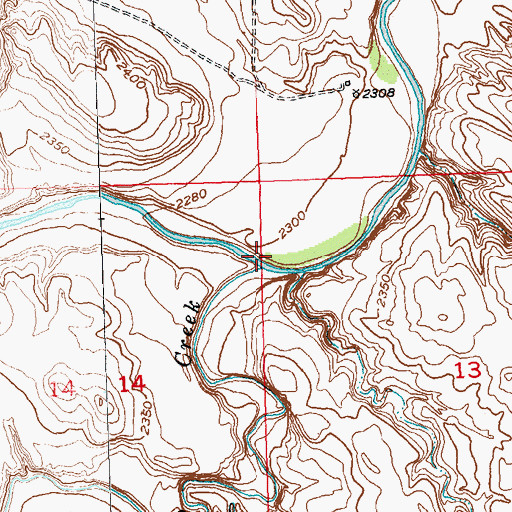 Topographic Map of Deep Creek, SD