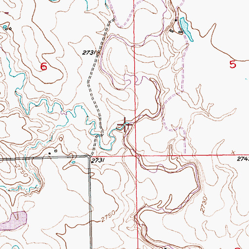 Topographic Map of Deer Creek, SD