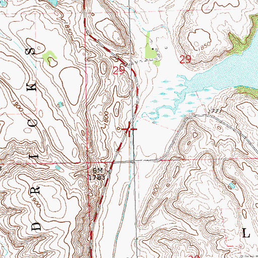 Topographic Map of Deer Creek, SD