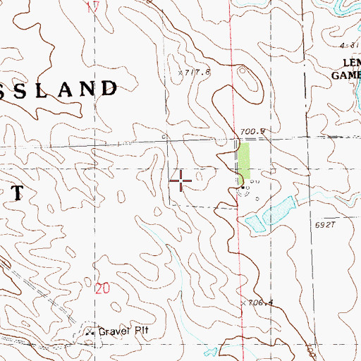 Topographic Map of Dewitt School, SD