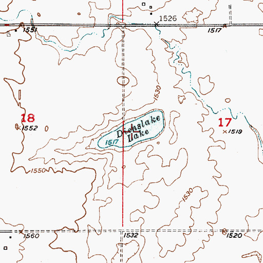 Topographic Map of Dienslake Lake, SD