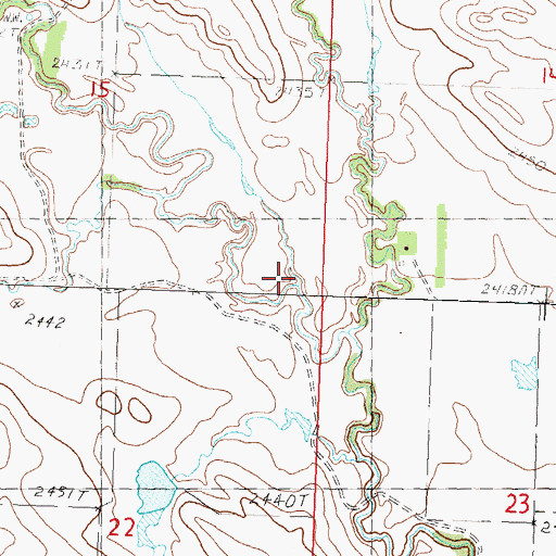 Topographic Map of Dirty Womans Creek, SD