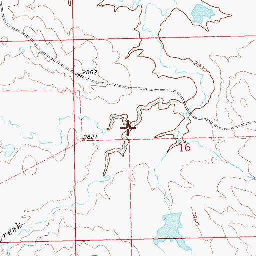 Topographic Map of Double R Creek, SD