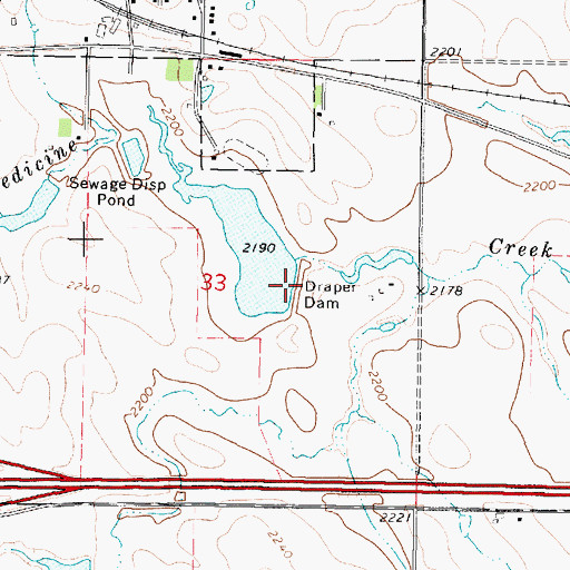Topographic Map of Draper Dam, SD