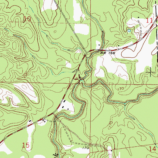Topographic Map of Red Creek, AL