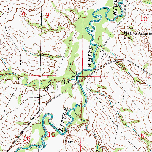 Topographic Map of Dry Creek, SD
