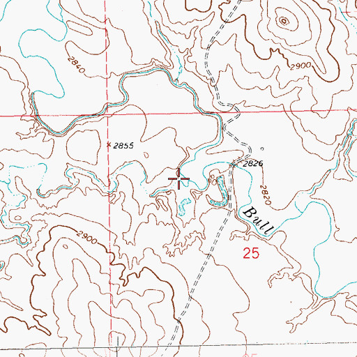 Topographic Map of Dry Creek, SD