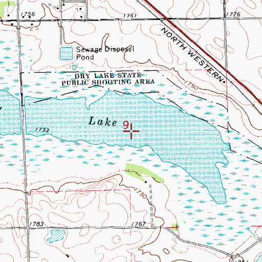 Topographic Map of Dry Lake, SD