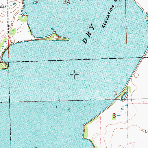 Topographic Map of Dry Lake, SD