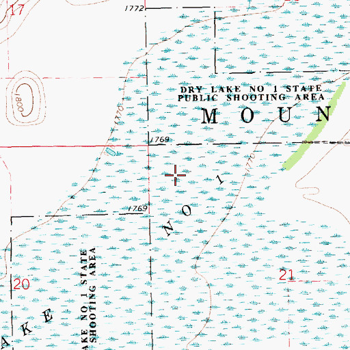 Topographic Map of Dry Lake Number One, SD