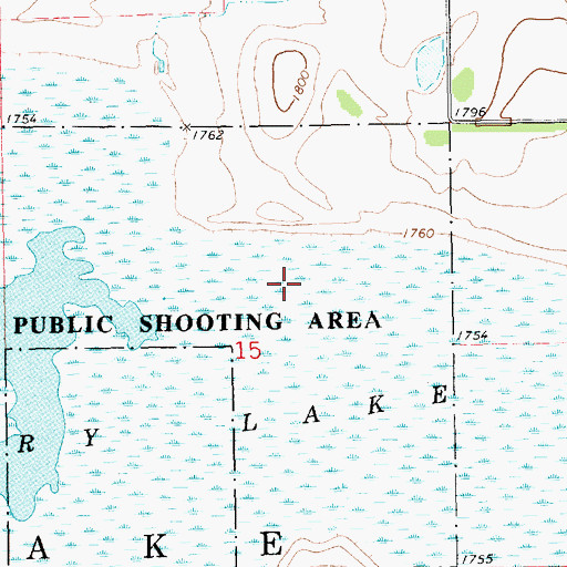 Topographic Map of Dry Lake Number 2 State Public Shooting Area, SD