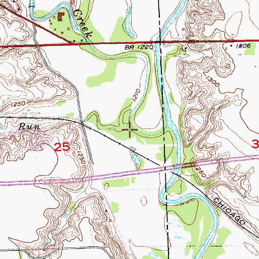 Topographic Map of Dry Run, SD