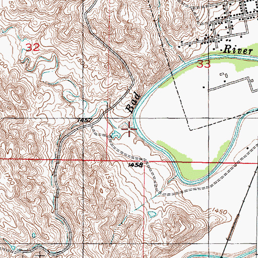 Topographic Map of Dry Run, SD