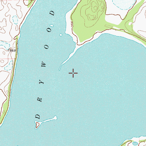 Topographic Map of Drywood Lakes, SD