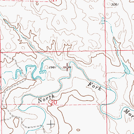 Topographic Map of Duck Creek, SD