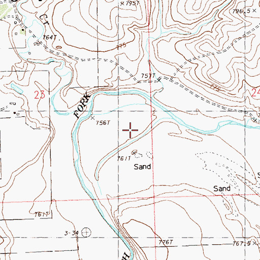 Topographic Map of Duck Creek, SD