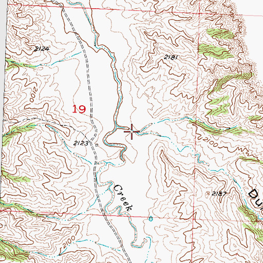 Topographic Map of Dunn Draw, SD