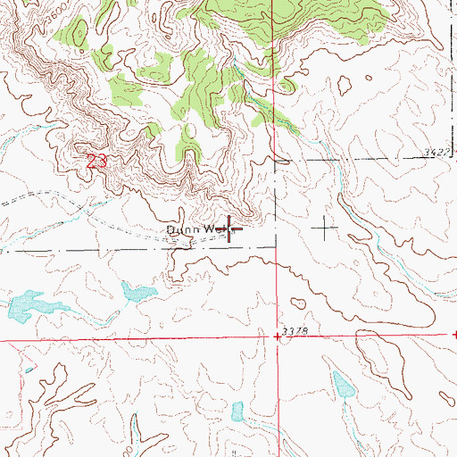 Topographic Map of Dunn Well, SD
