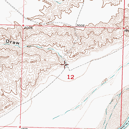 Topographic Map of Eagle Chasing Draw, SD