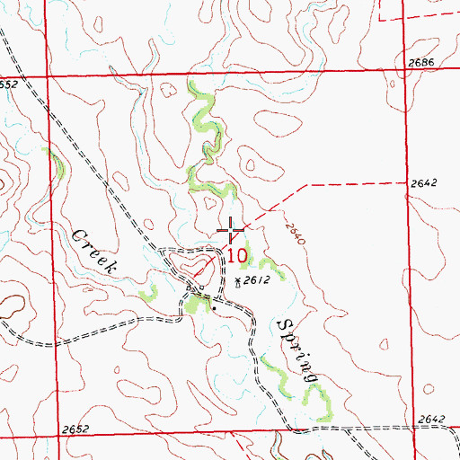 Topographic Map of Eagle Creek, SD