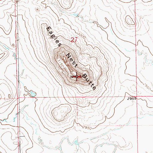 Topographic Map of Eagles Nest Butte, SD