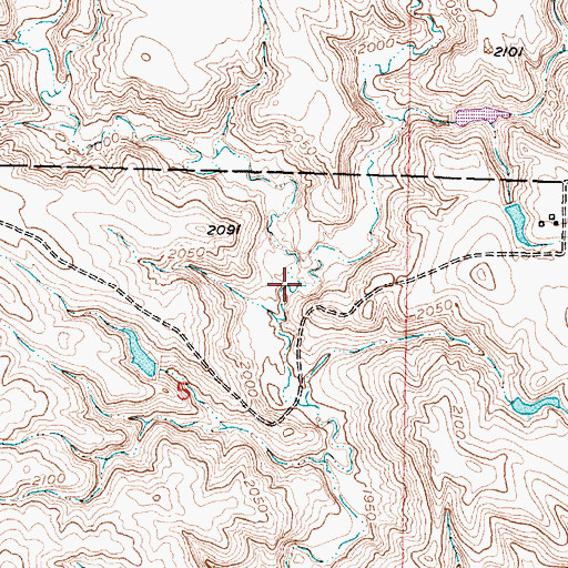 Topographic Map of East Fork Hay Creek, SD