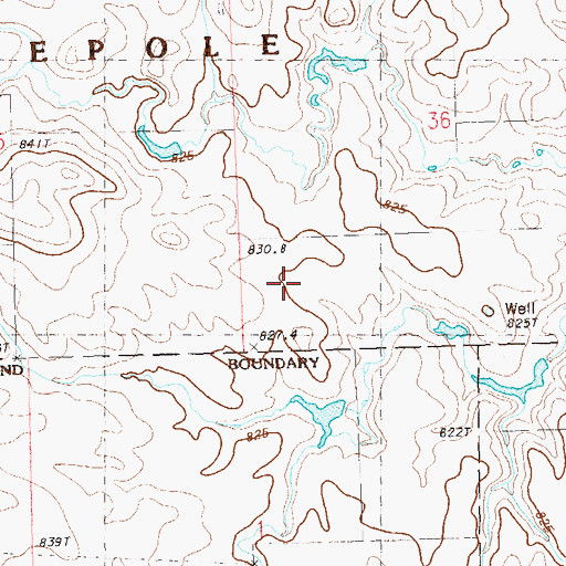 Topographic Map of East Fredlund School, SD