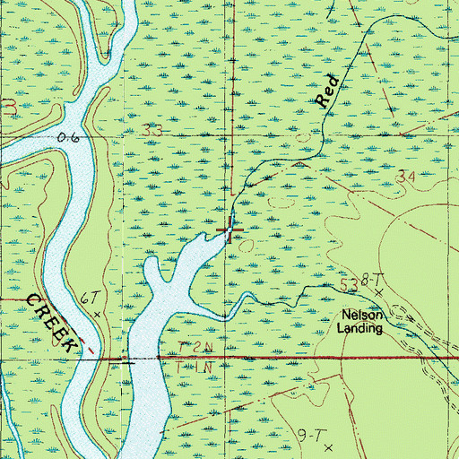 Topographic Map of Red Hill Creek, AL