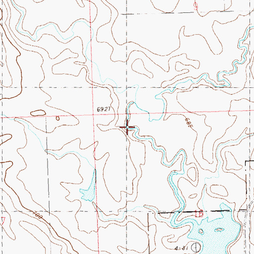 Topographic Map of East Thunder Hawk Creek, SD
