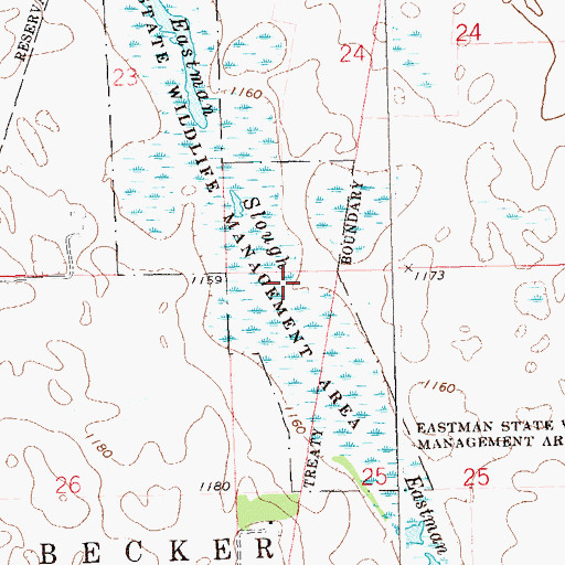 Topographic Map of Eastman Slough, SD