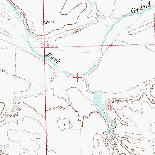 Topographic Map of Eggland Creek, SD
