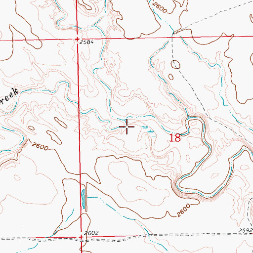 Topographic Map of Eightmile Creek, SD