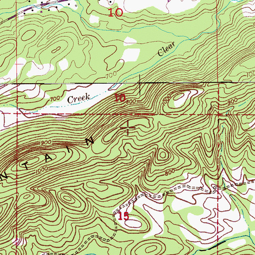 Topographic Map of Red Mountain, AL