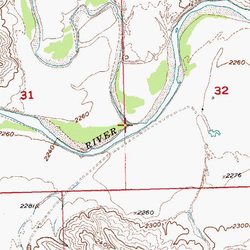 Topographic Map of Elm Creek, SD