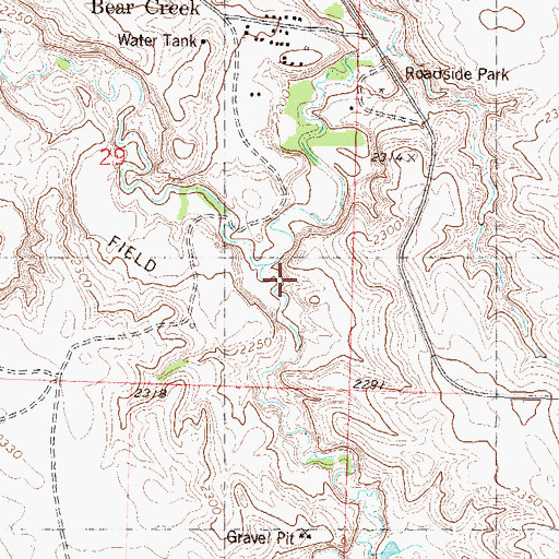 Topographic Map of Elm Creek, SD
