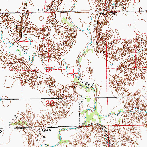 Topographic Map of Elm Creek, SD
