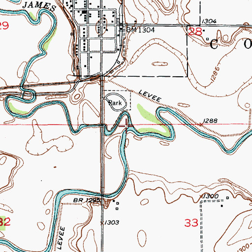Topographic Map of Elm River, SD