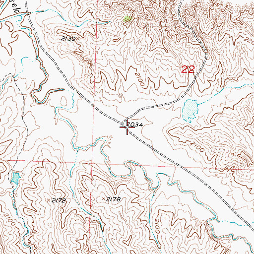 Topographic Map of Elm Tree Draw, SD
