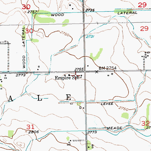 Topographic Map of Empire School, SD