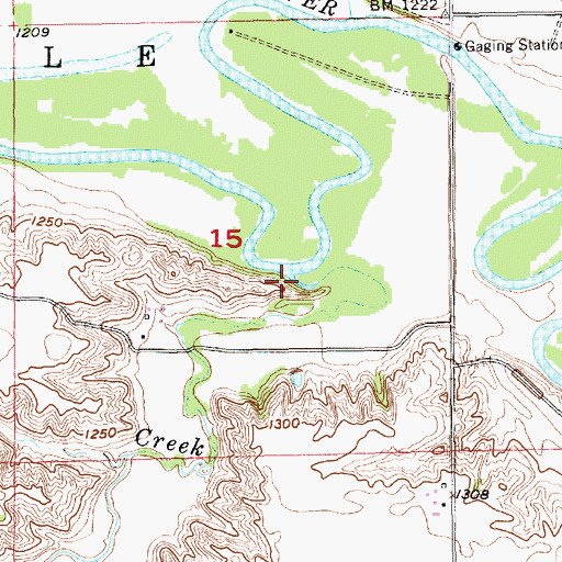 Topographic Map of Enemy Creek, SD