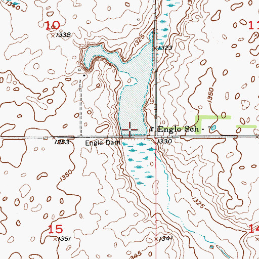 Topographic Map of Engle Dam, SD