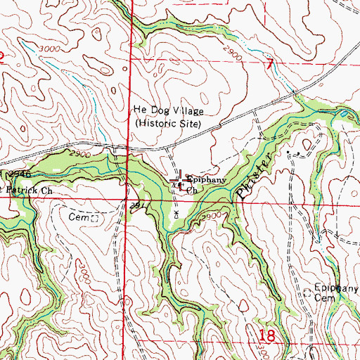 Topographic Map of Epiphany Church, SD
