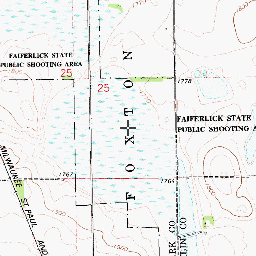 Topographic Map of Faiferlick State Public Shooting Area, SD