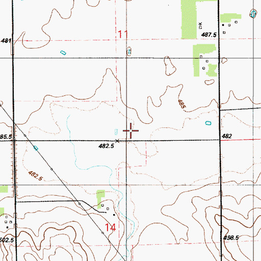 Topographic Map of Fairview School, SD