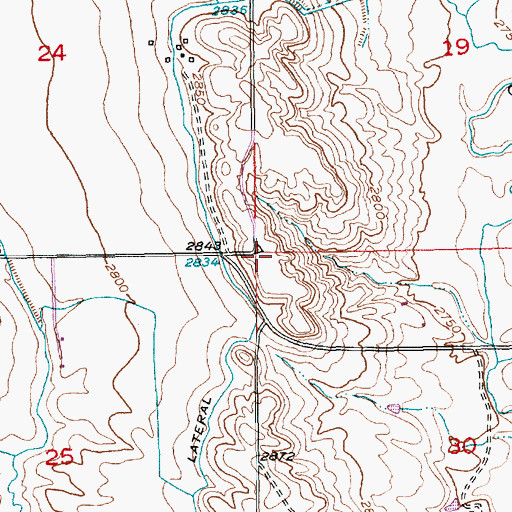 Topographic Map of Fairview School, SD