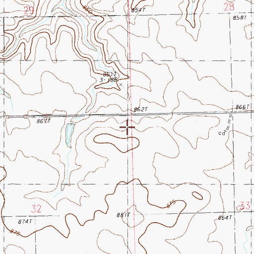 Topographic Map of Fairview School, SD