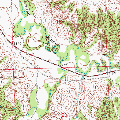 Topographic Map of Fast Horse Creek, SD