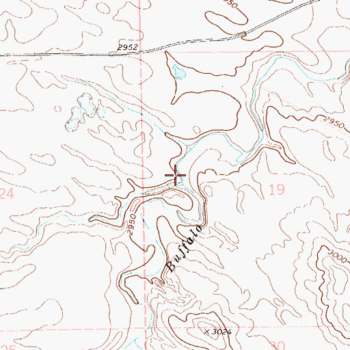 Topographic Map of Faulkner Creek, SD